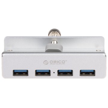 HUB USB 3.0 ROZGAŁĘŹNIK USB 4 PORTY PRZYKRĘCANY DO BLATU LUB MONITORA MH4PU-SV-BP