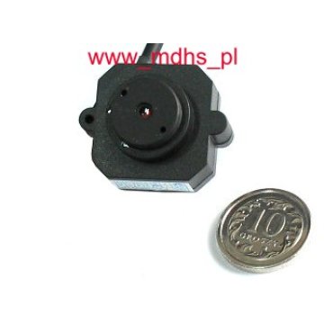 Mini kamera kolorowa 380 linii, 3 lux, obiektyw 5,5 mm, AUDIO, JK007